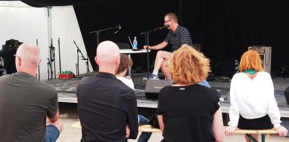 Jazz Talk ? Morten Lund  - Officerspladsen - Ved Ridehuset - 21/07/2018 - Fotograf: Albert O. Meier